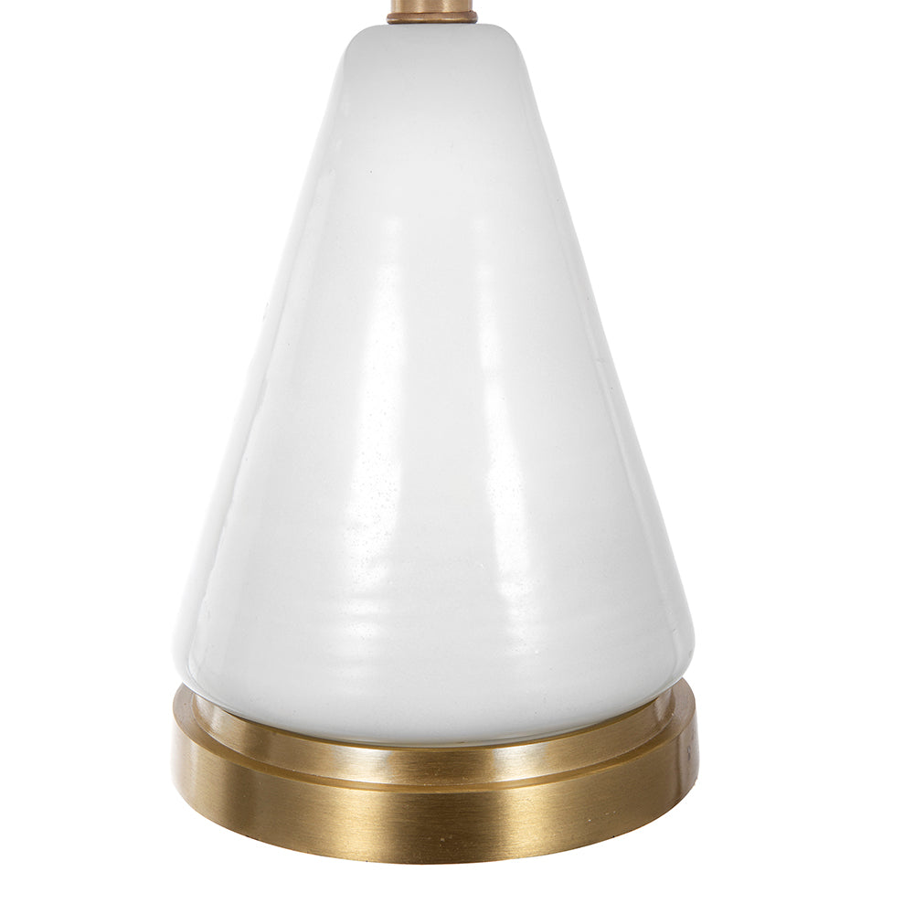 A&B Home 13" x 20" Bundle of 15 White and Gold Table Lamp With Drum-Shaped Shade