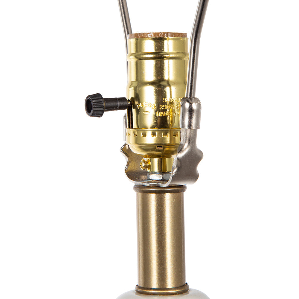A&B Home 13" x 20" Bundle of 15 White and Gold Table Lamp With Drum-Shaped Shade
