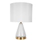 A&B Home 13" x 20" Bundle of 15 White and Gold Table Lamp With Drum-Shaped Shade