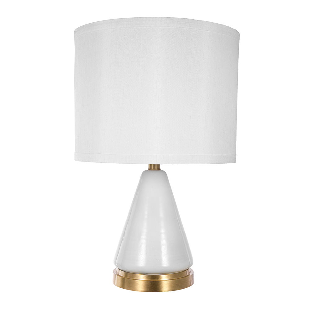 A&B Home 13" x 20" Bundle of 15 White and Gold Table Lamp With Drum-Shaped Shade