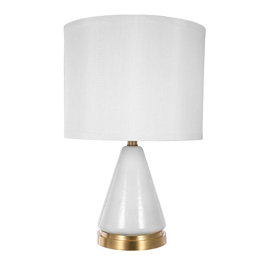 A&B Home 13" x 20" Bundle of 15 White and Gold Table Lamp With Drum-Shaped Shade