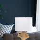 A&B Home 13" x 22" Bundle of 14 Gold and White Table Lamp with Leaf Design