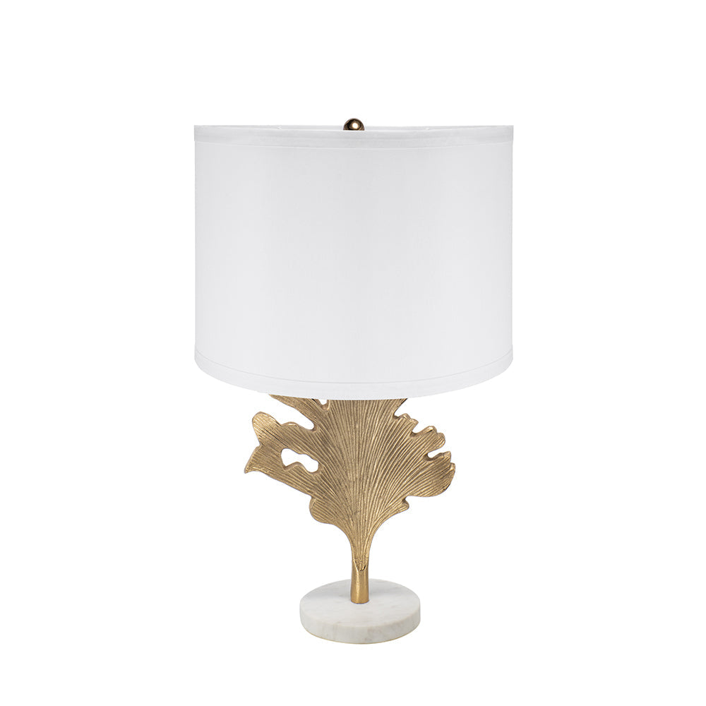 A&B Home 13" x 22" Bundle of 14 Gold and White Table Lamp with Leaf Design