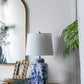 A&B Home 13" x 25" Bundle of 24 Blue and White Ceramic Vase Lamp