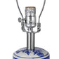 A&B Home 13" x 25" Bundle of 24 Blue and White Ceramic Vase Lamp