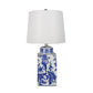 A&B Home 13" x 25" Bundle of 24 Blue and White Ceramic Vase Lamp