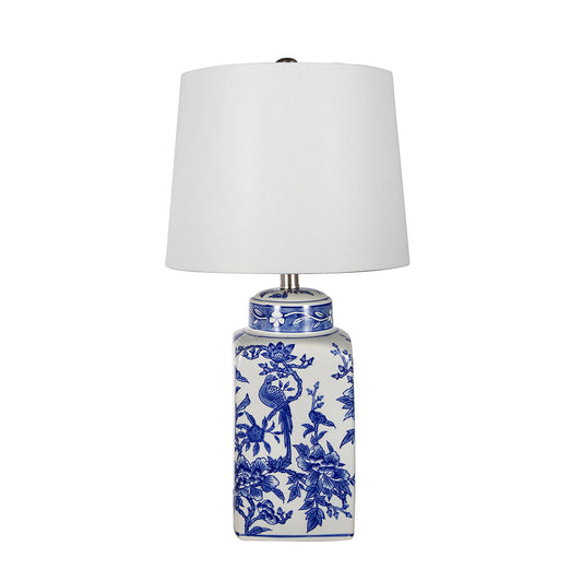 A&B Home 13" x 25" Bundle of 24 Blue and White Ceramic Vase Lamp