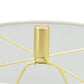 A&B Home 13" x 26" Bundle of 12 Brass Metal Frame With White Acrylic Accent Table Lamp With White Fabric Drum Shade
