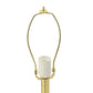 A&B Home 13" x 26" Bundle of 12 Brass Metal Frame With White Acrylic Accent Table Lamp With White Fabric Drum Shade