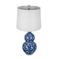 A&B Home 13" x 26" Bundle of 24 Blue and White Round Two-Tiered Ceramic Vase Lamp