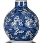 A&B Home 13" x 26" Bundle of 24 Blue and White Round Two-Tiered Ceramic Vase Lamp