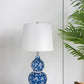 A&B Home 13" x 26" Bundle of 24 Blue and White Round Two-Tiered Ceramic Vase Lamp