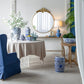 A&B Home 13" x 26" Bundle of 24 Blue and White Round Two-Tiered Ceramic Vase Lamp