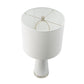 A&B Home 13" x 26" Bundle of 8 White Marble Cone-Shaped With Silver Base and Drum Shade Table Lamp