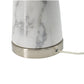 A&B Home 13" x 26" Bundle of 8 White Marble Cone-Shaped With Silver Base and Drum Shade Table Lamp
