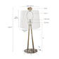A&B Home 13" x 30" Bundle of 10 Agate Oval Base With Polished Gold Body and White Drum Shade