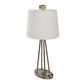 A&B Home 13" x 30" Bundle of 10 Agate Oval Base With Polished Gold Body and White Drum Shade