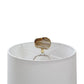 A&B Home 13" x 30" Bundle of 10 Agate Oval Base With Polished Gold Body and White Drum Shade