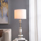 A&B Home 13" x 33" Bundle of 12 White Table Lamp With White Fabric Shade