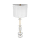 A&B Home 13" x 33" Bundle of 12 White Table Lamp With White Fabric Shade
