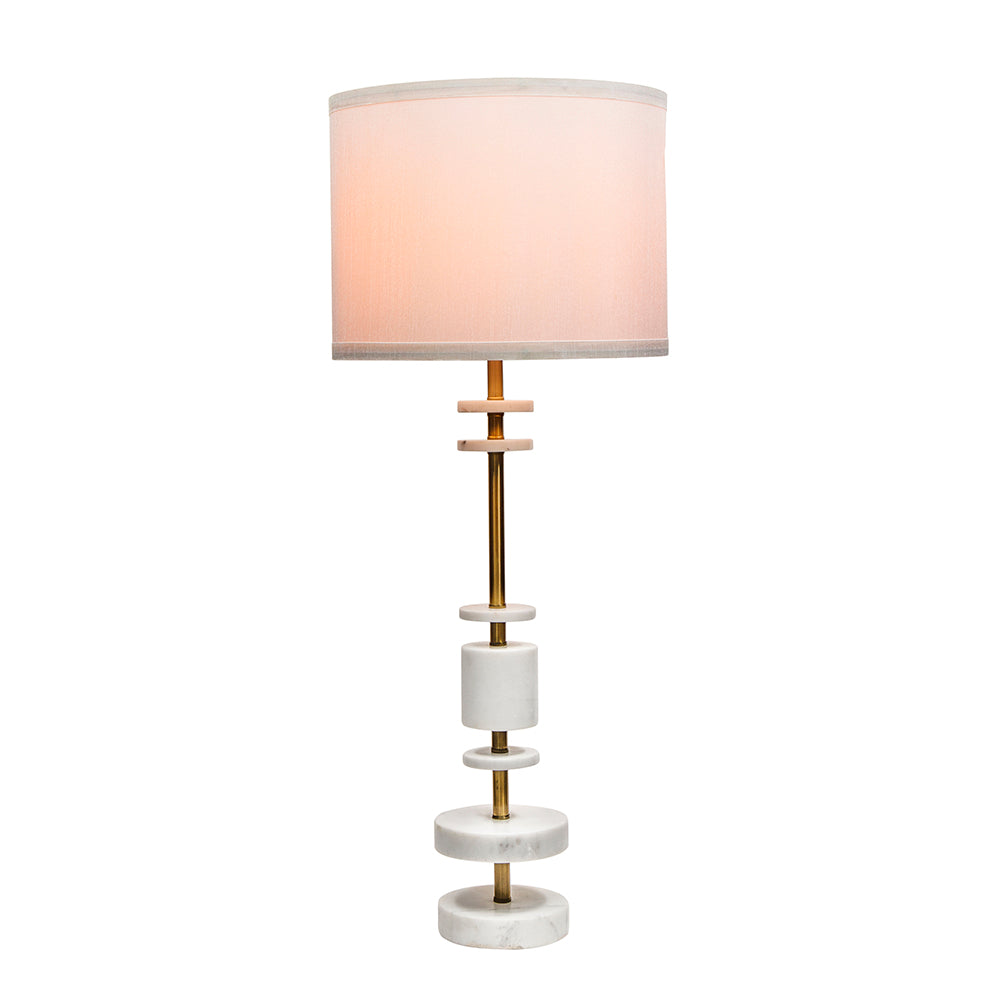 A&B Home 13" x 33" Bundle of 12 White Table Lamp With White Fabric Shade