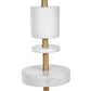 A&B Home 13" x 33" Bundle of 12 White Table Lamp With White Fabric Shade