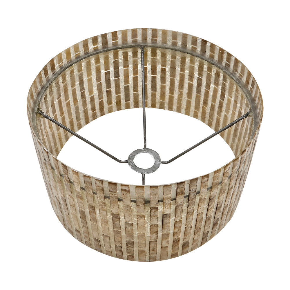 A&B Home 13" x 7" Bundle of 18 Round Natural Brown Textured Shade Table Lamp