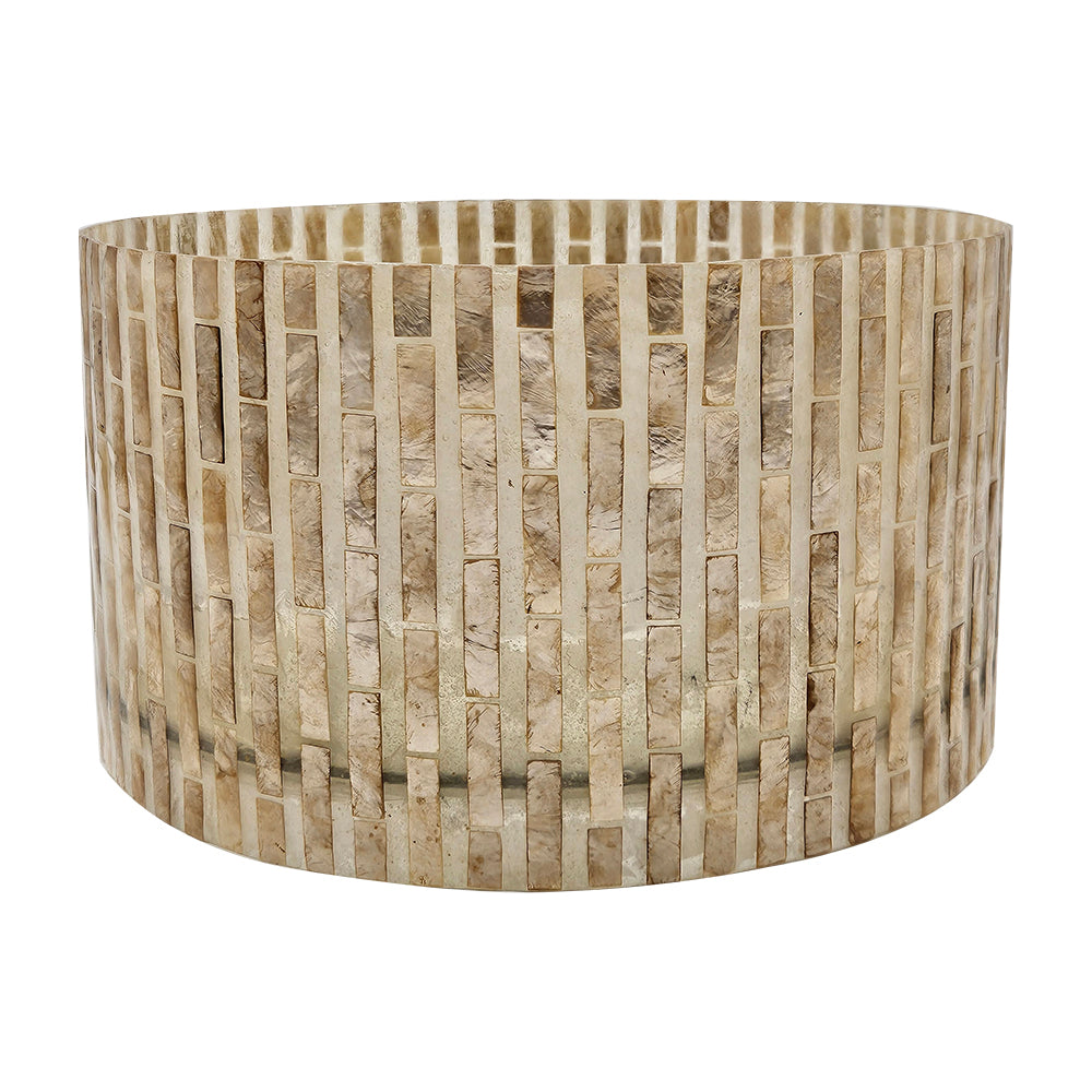A&B Home 13" x 7" Bundle of 18 Round Natural Brown Textured Shade Table Lamp