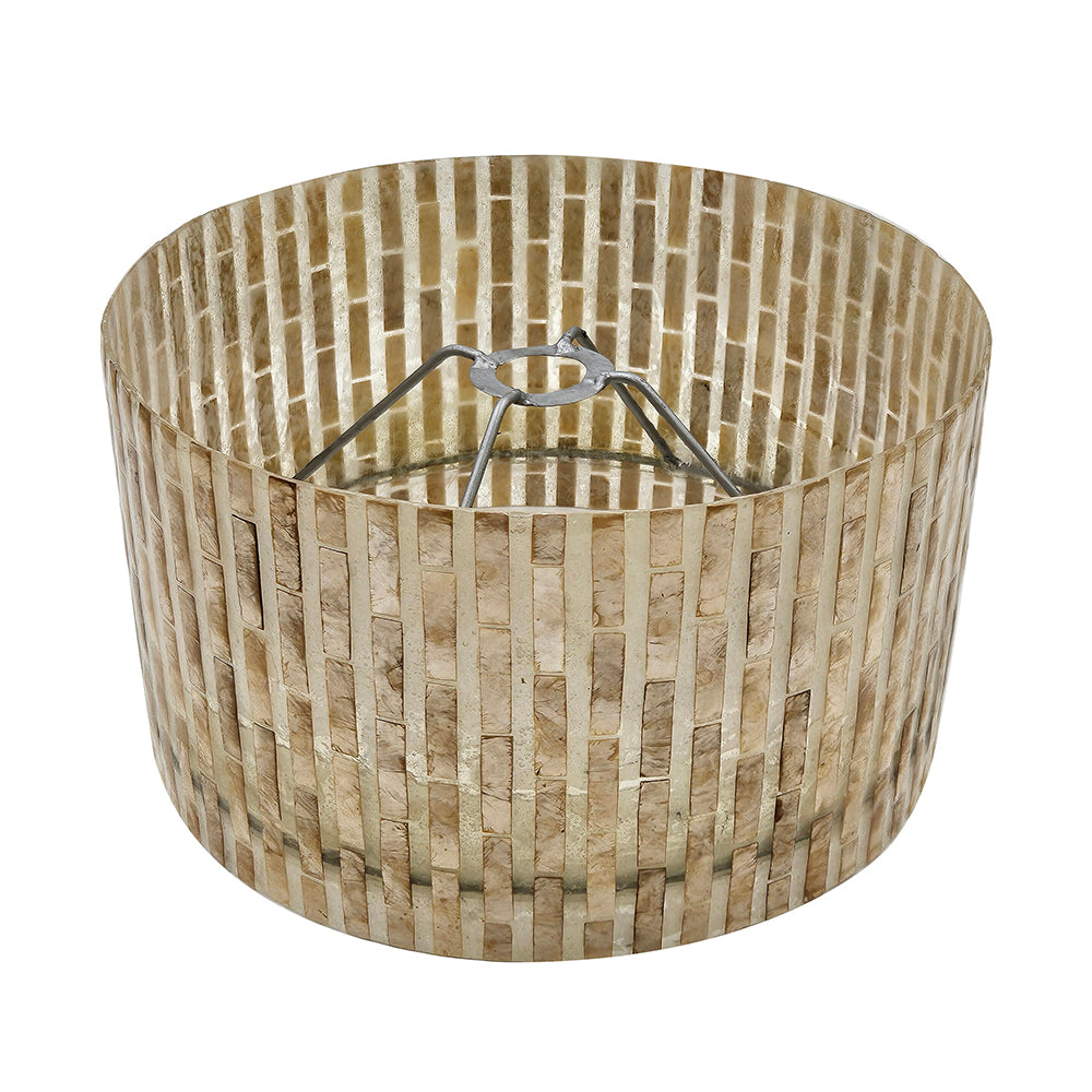 A&B Home 13" x 7" Bundle of 18 Round Natural Brown Textured Shade Table Lamp