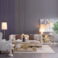 A&B Home 14" x 18" Bundle of 11 White Marble Dice Base With Gold Accent and Drum-Shaped Shade
