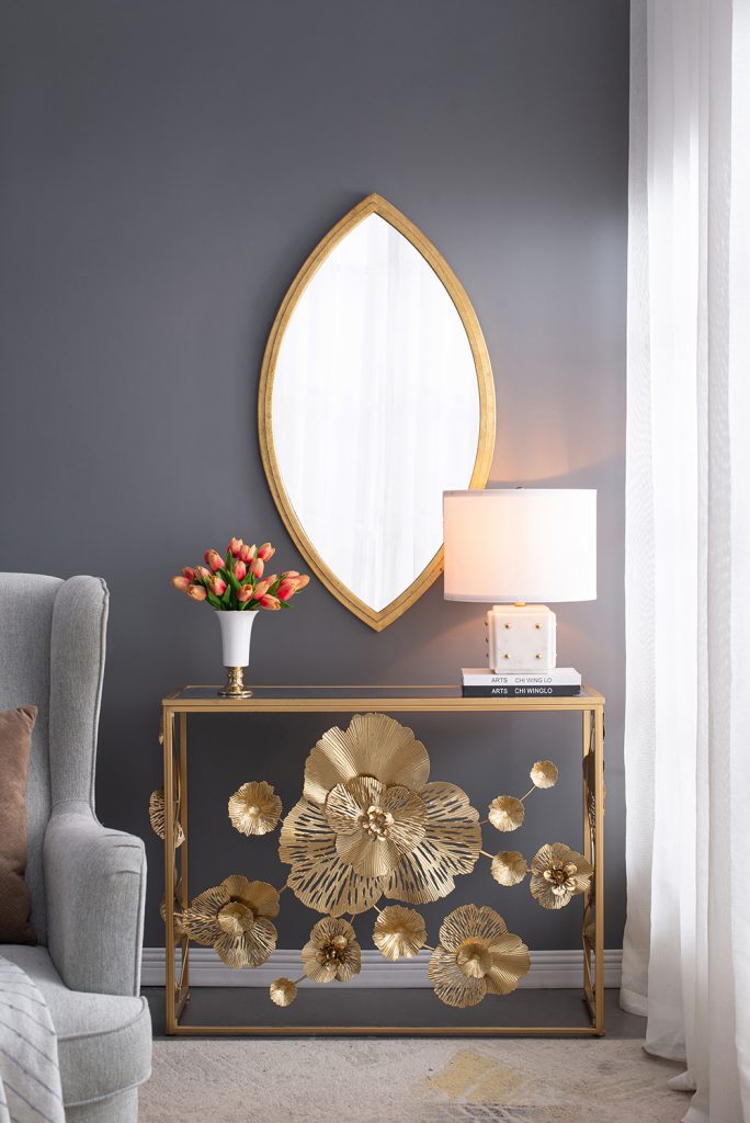 A&B Home 14" x 18" Bundle of 11 White Marble Dice Base With Gold Accent and Drum-Shaped Shade