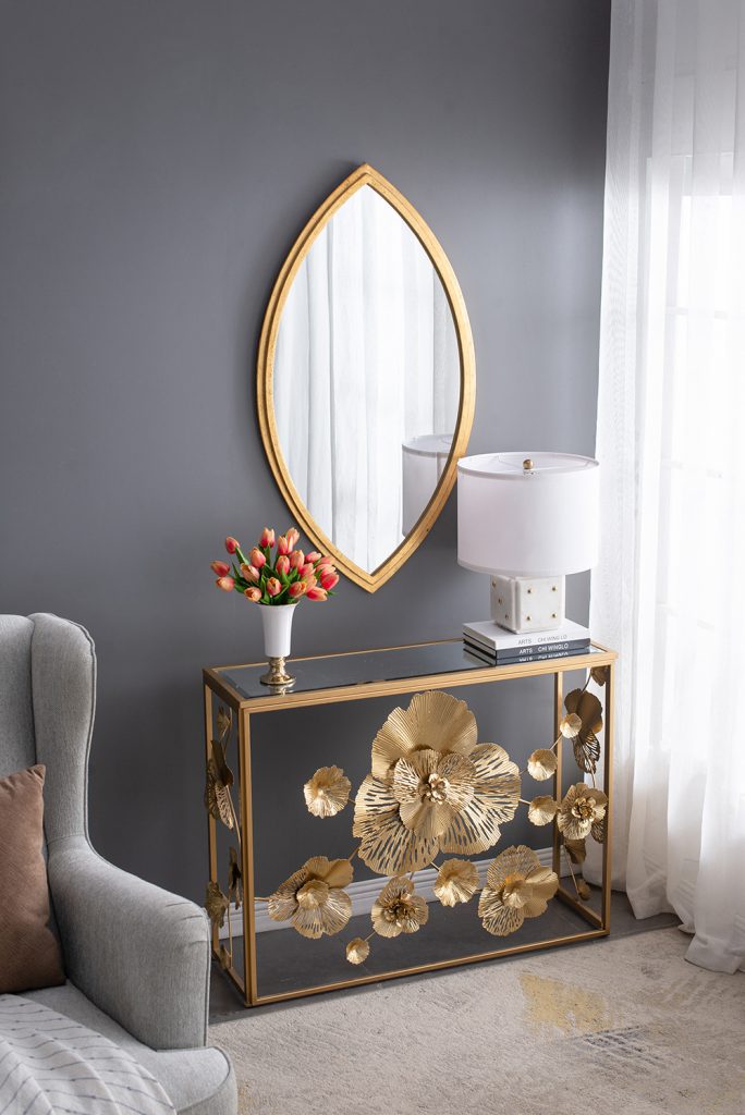 A&B Home 14" x 18" Bundle of 11 White Marble Dice Base With Gold Accent and Drum-Shaped Shade