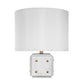 A&B Home 14" x 18" Bundle of 11 White Marble Dice Base With Gold Accent and Drum-Shaped Shade