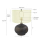 A&B Home 14" x 20" Bundle of 12 Gray and White Round Table Lamp