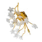 A&B Home 14" x 22" Bundle of 7 Gold and Clear 4-Light Fixture with Flower Design Wall Sconce