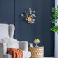 A&B Home 14" x 22" Bundle of 7 Gold and Clear 4-Light Fixture with Flower Design Wall Sconce