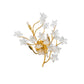 A&B Home 14" x 22" Bundle of 7 Gold and Clear 4-Light Fixture with Flower Design Wall Sconce