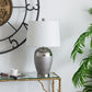 A&B Home 14" x 24" Bundle of 16 Silver Ceramic Base With White Tapered Drum Shade
