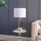 A&B Home 14" x 26" Bundle of 13 White Marble Base With Gray Cylindrical Body and White Drum-Shaped Shade
