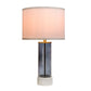 A&B Home 14" x 26" Bundle of 13 White Marble Base With Gray Cylindrical Body and White Drum-Shaped Shade