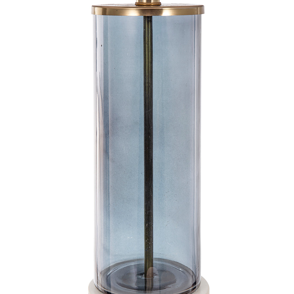 A&B Home 14" x 26" Bundle of 13 White Marble Base With Gray Cylindrical Body and White Drum-Shaped Shade