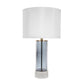 A&B Home 14" x 26" Bundle of 13 White Marble Base With Gray Cylindrical Body and White Drum-Shaped Shade