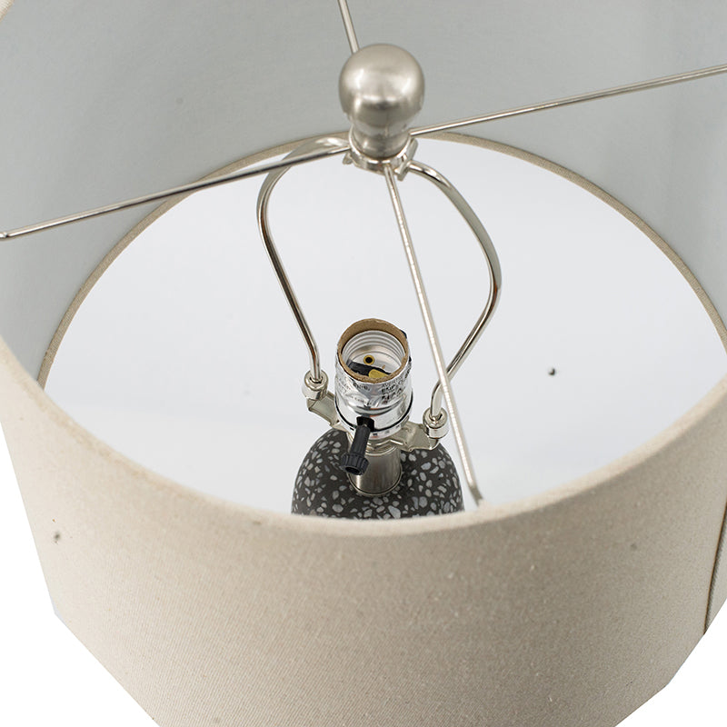 A&B Home 14" x 26" Bundle of 20 Black Speckled Cone Table Lamp With Beige Drum Shade