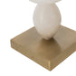 A&B Home 14" x 26" Bundle of 8 White and Gold Three Tiered Round Table Lamp with Drum Shade