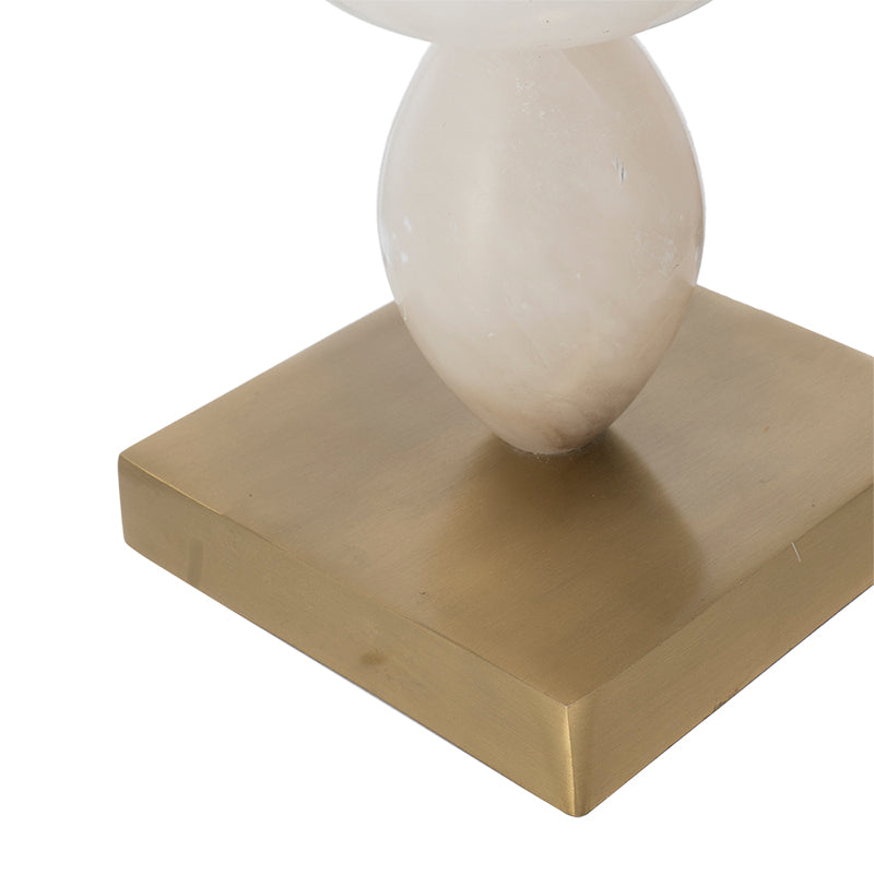 A&B Home 14" x 26" Bundle of 8 White and Gold Three Tiered Round Table Lamp with Drum Shade