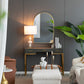 A&B Home 14" x 26" Bundle of 8 White and Gold Three Tiered Round Table Lamp with Drum Shade