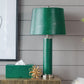 A&B Home 14" x 27" Bundle of 15 Green Crocodile Textured Faux Leather Table Lamp
