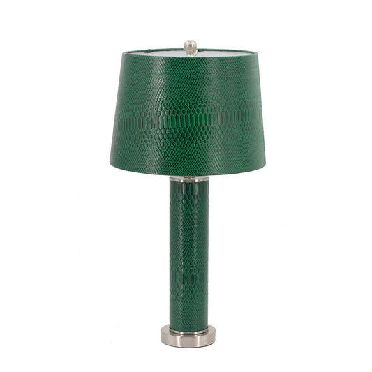 A&B Home 14" x 27" Bundle of 15 Green Crocodile Textured Faux Leather Table Lamp
