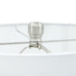 A&B Home 14" x 27" Bundle of 19 Blue Ceramic Textured Base With Silver Accent and White Drum Shade