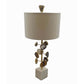 A&B Home 14" x 28" Bundle of 10 Brass & Agate Table Lamp With Shade